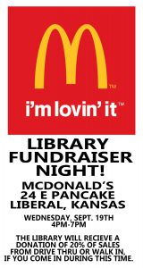 image of Library Fundraiser Night at McDonalds
