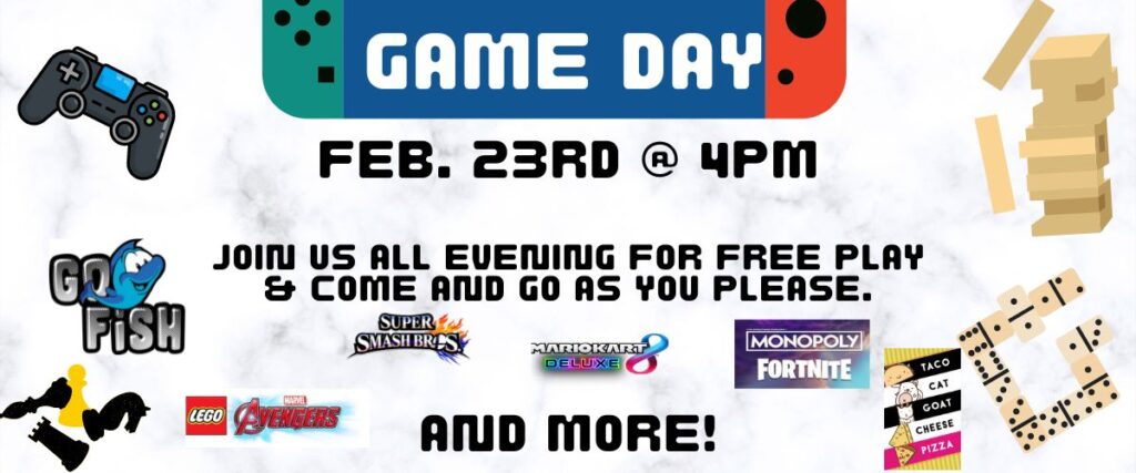 Feb 2023 Video & Board Game Day